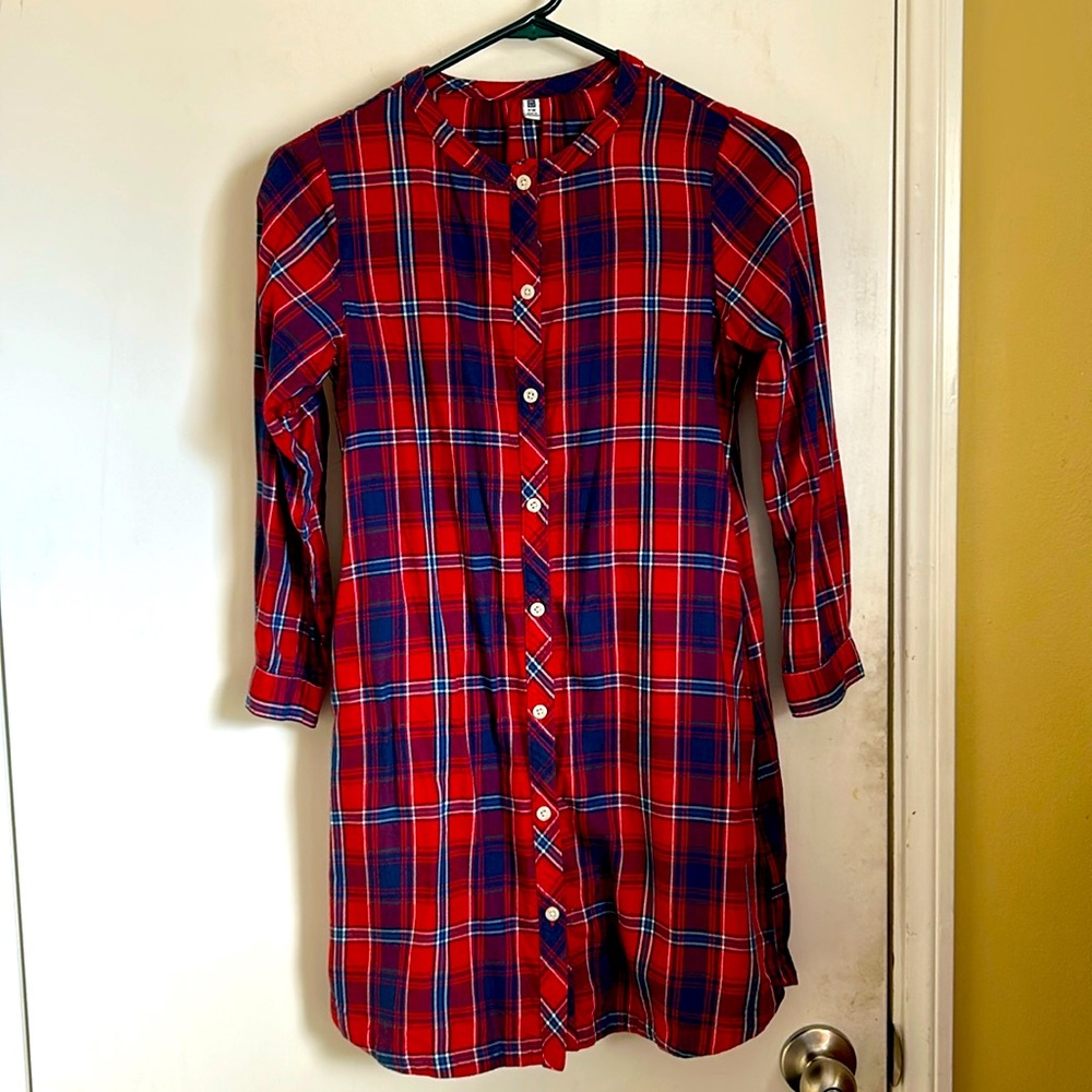 Uniqlo plaid dress Girls 9-10